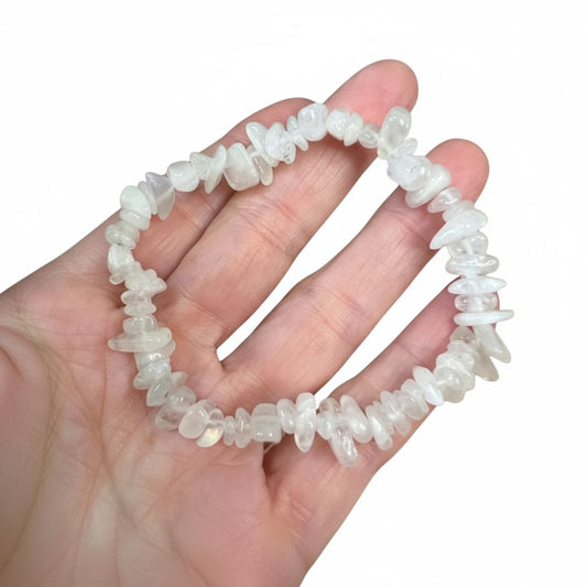 Rainbow Moonstone Chip Bracelet