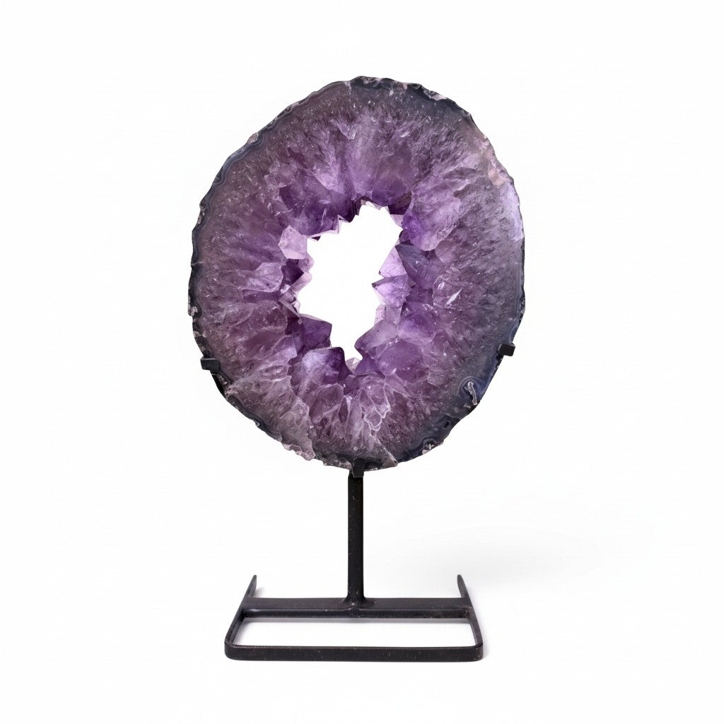 6.1kg Natural Amethyst Ring Slice on Stand