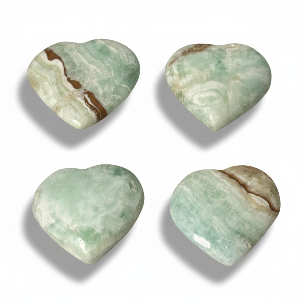 Caribbean Calcite Crystal Hearts