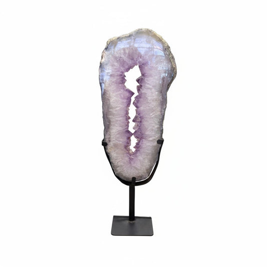 Amethyst Slice on Stand - Large