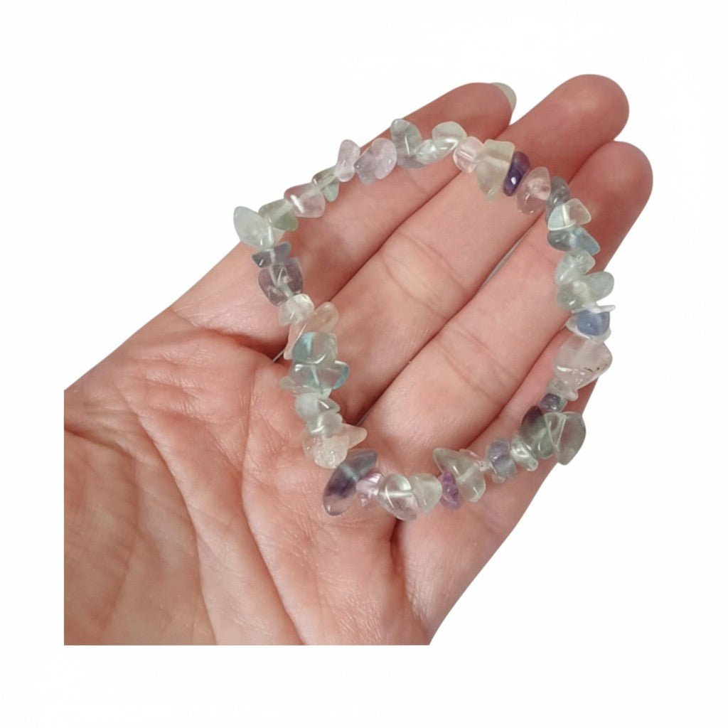 Fluorite Crystal Chip Bracelet