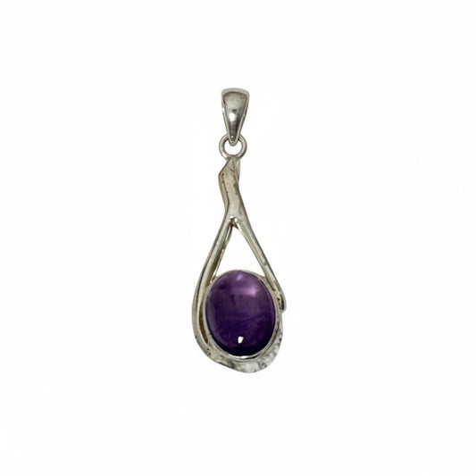 Amethyst Aztec Pendant Silver