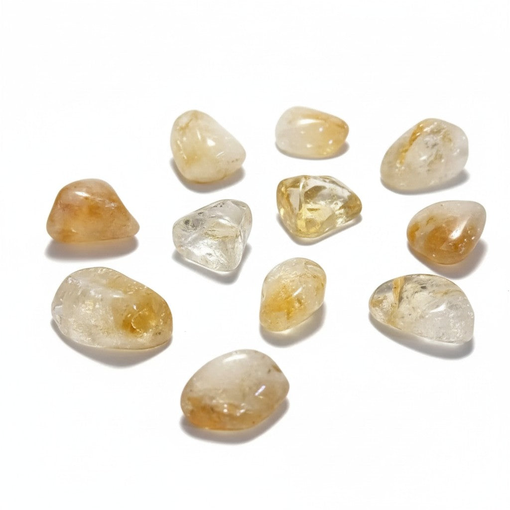 Citrine Aura Quartz Tumble ~ Amplifies Abundance & Raises Your Vibe