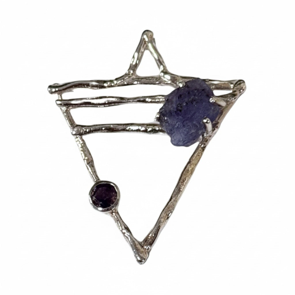 Tanzanite Iolite Pendant in 925 Silver