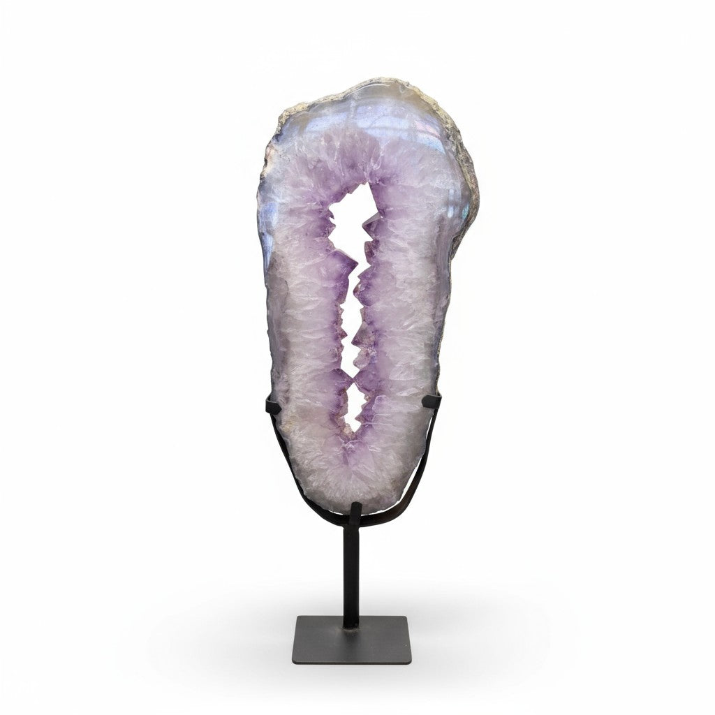 Amethyst Slice on Stand - Large