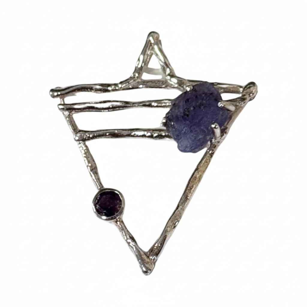 Tanzanite Iolite Pendant in 925 Silver
