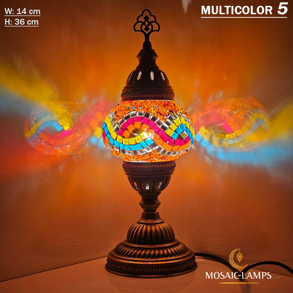 Turkish Mosaic Lamp - Medium Blue 1