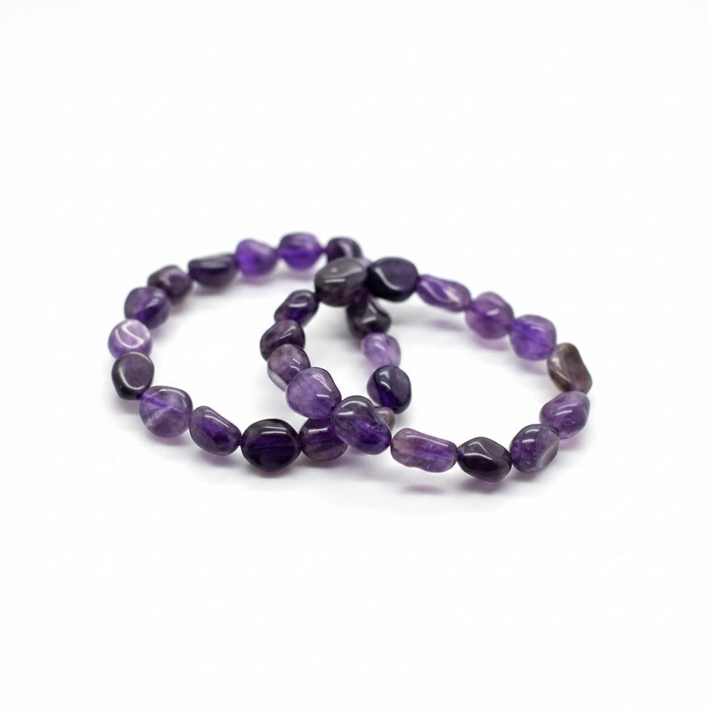 Amethyst Tumble Bead Bracelets