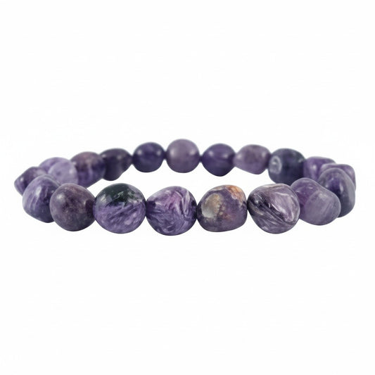 Charoite Tumble Bead Bracelet