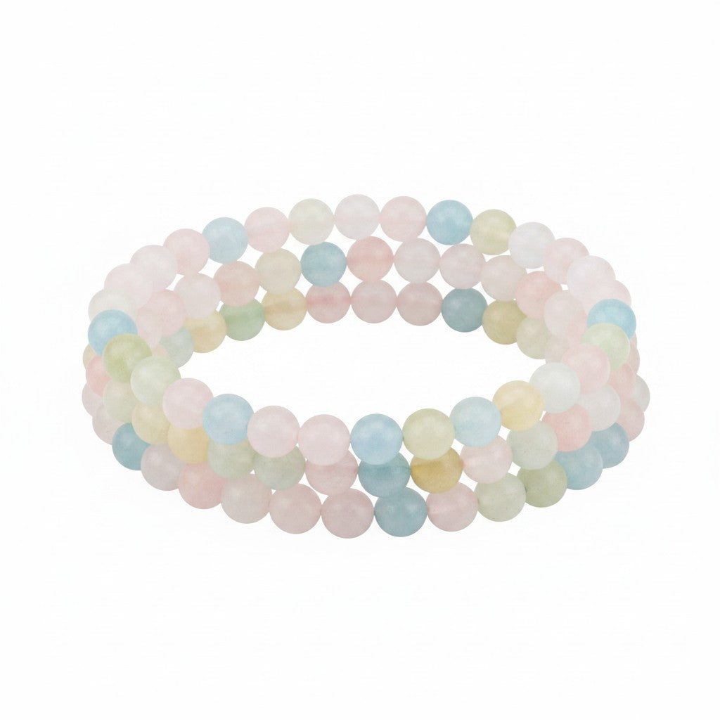Morganite Bead Bracelets