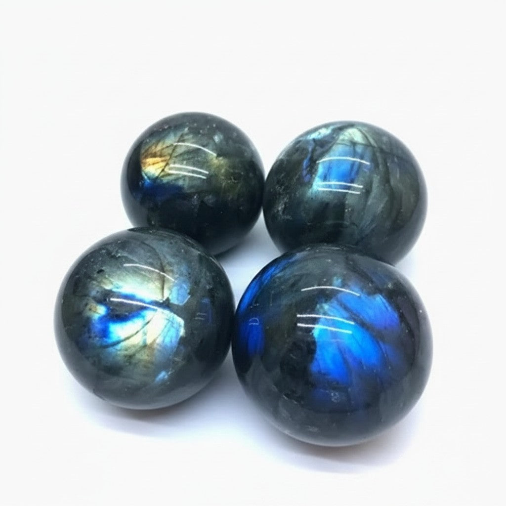 Labradorite Round Tumblestones ~ Awakens Psychic & Protects Aura