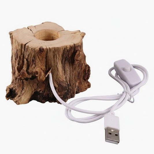 Tree Wood Crystal Sphere Holder LED