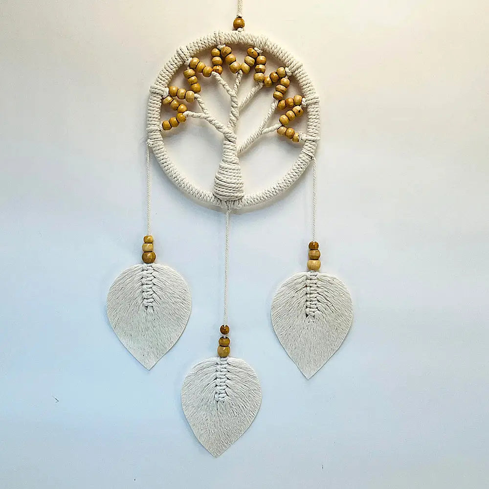 DreamCatcher Tree Of Life Leaf Macrame Boho Decor