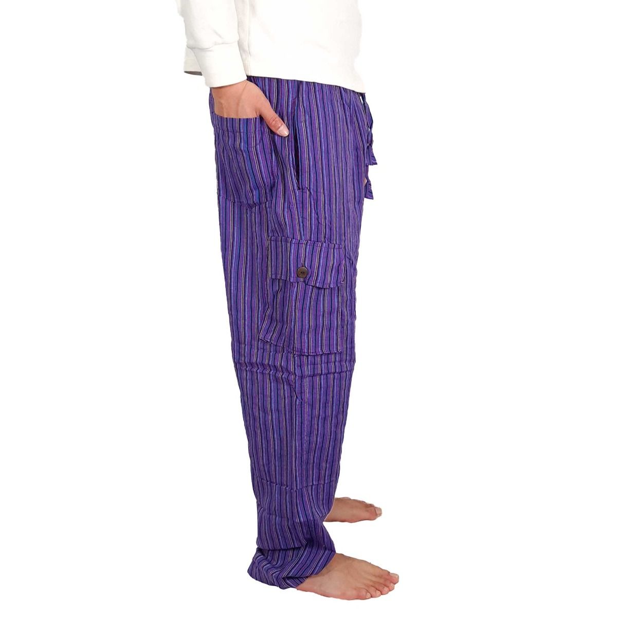Tibetan Striped Cargo Trouser Pants