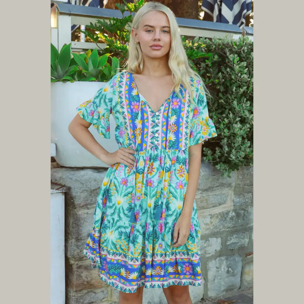 Ensley Mini Bohemian Dress 12 Dresses