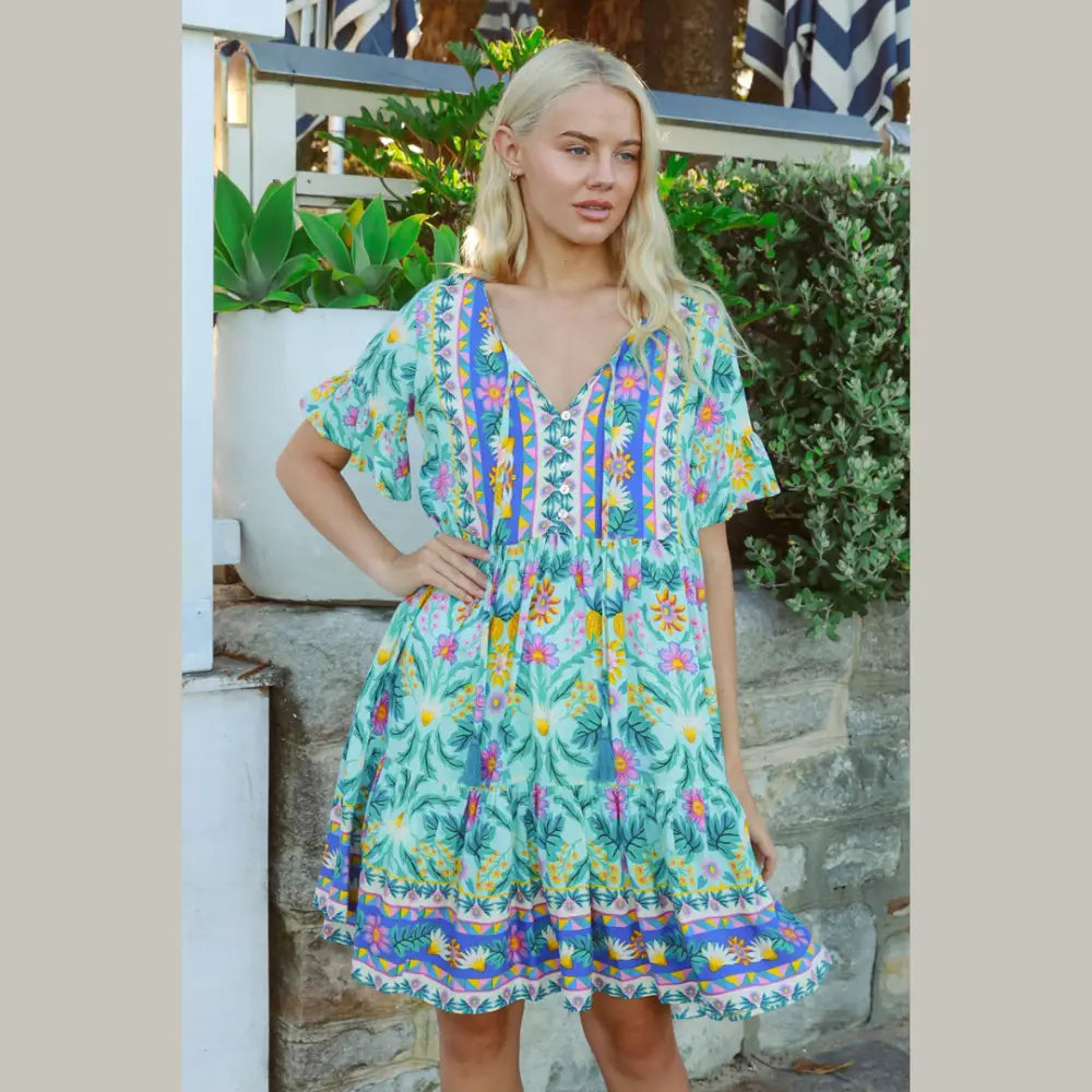 Ensley Mini Bohemian Dress Dresses