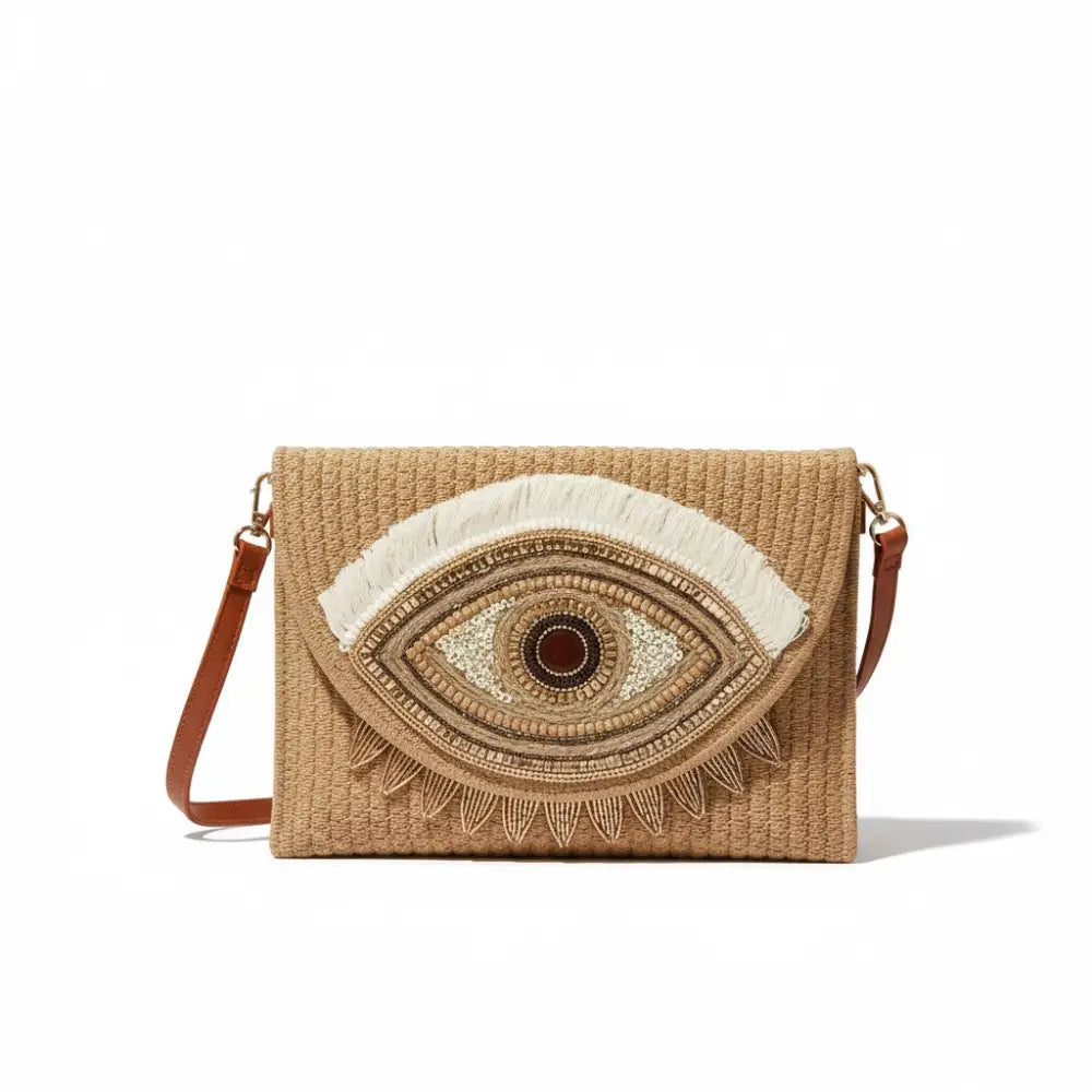 Evil Eye Straw Bag Bag