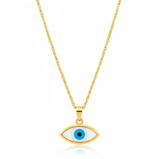 Eye of Horus Necklace in Yellow Gold Pendant