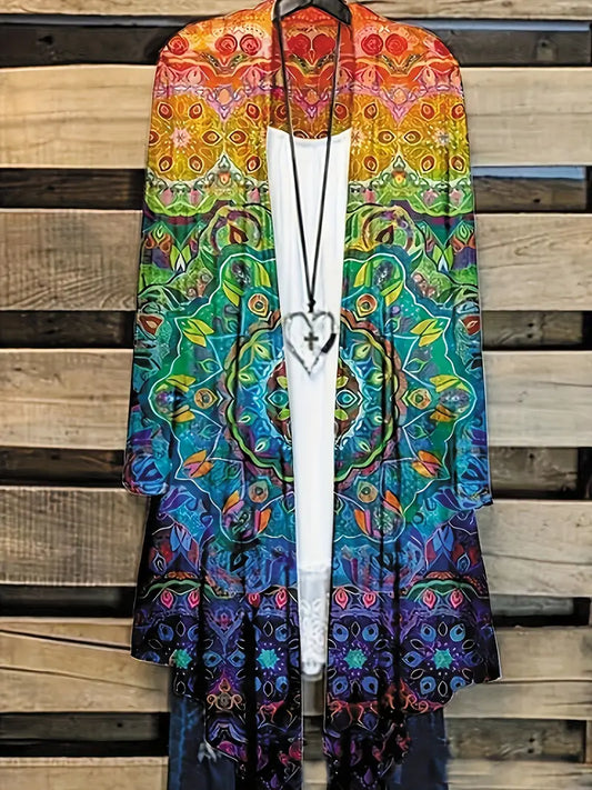 Boho Chic Cardigan Mandala Multi Colour