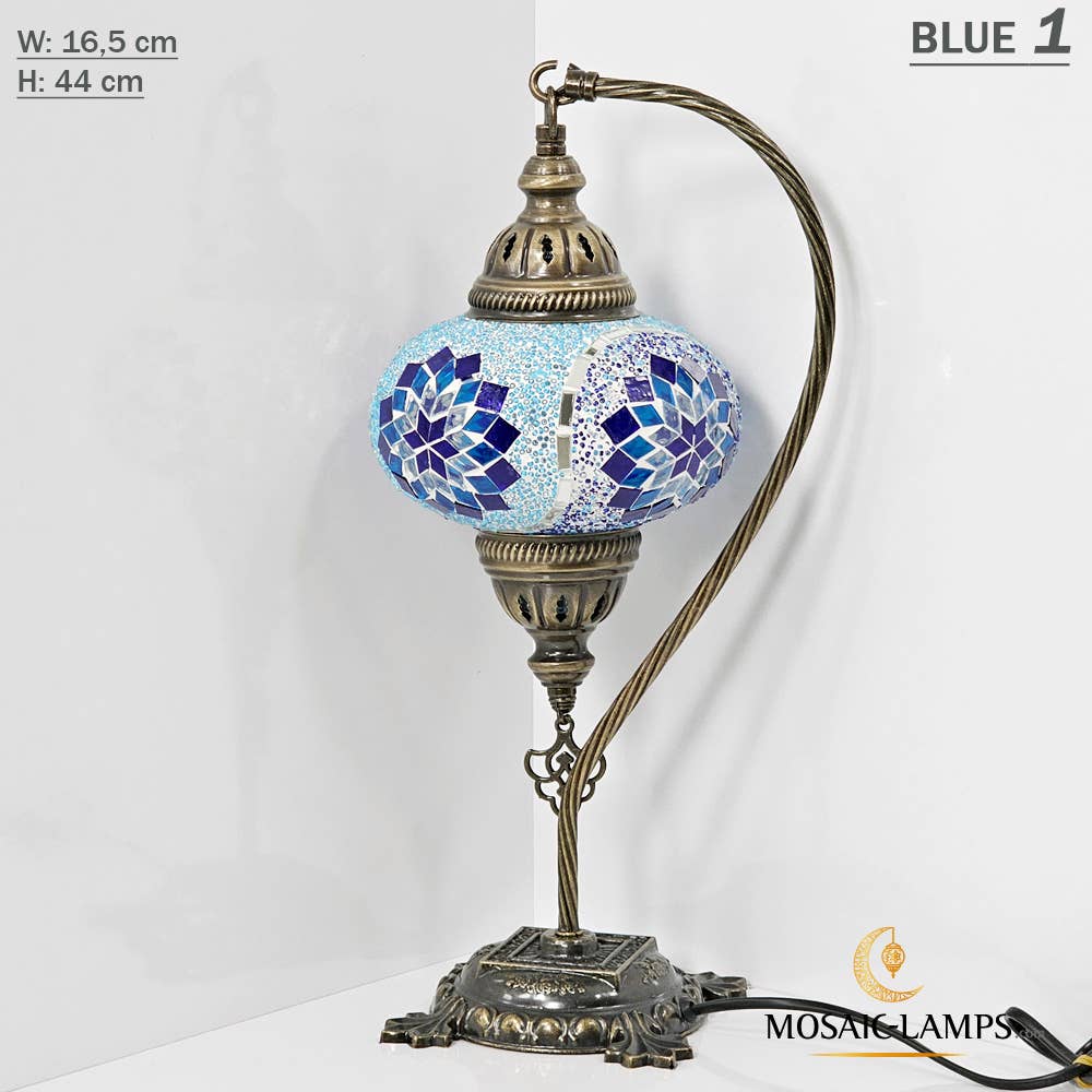 Turkish Mosaic Lamp - Gooseneck MULTICOLOR 4