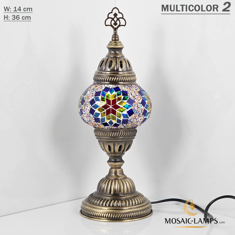Turkish Mosaic Lamp - Medium Blue 1
