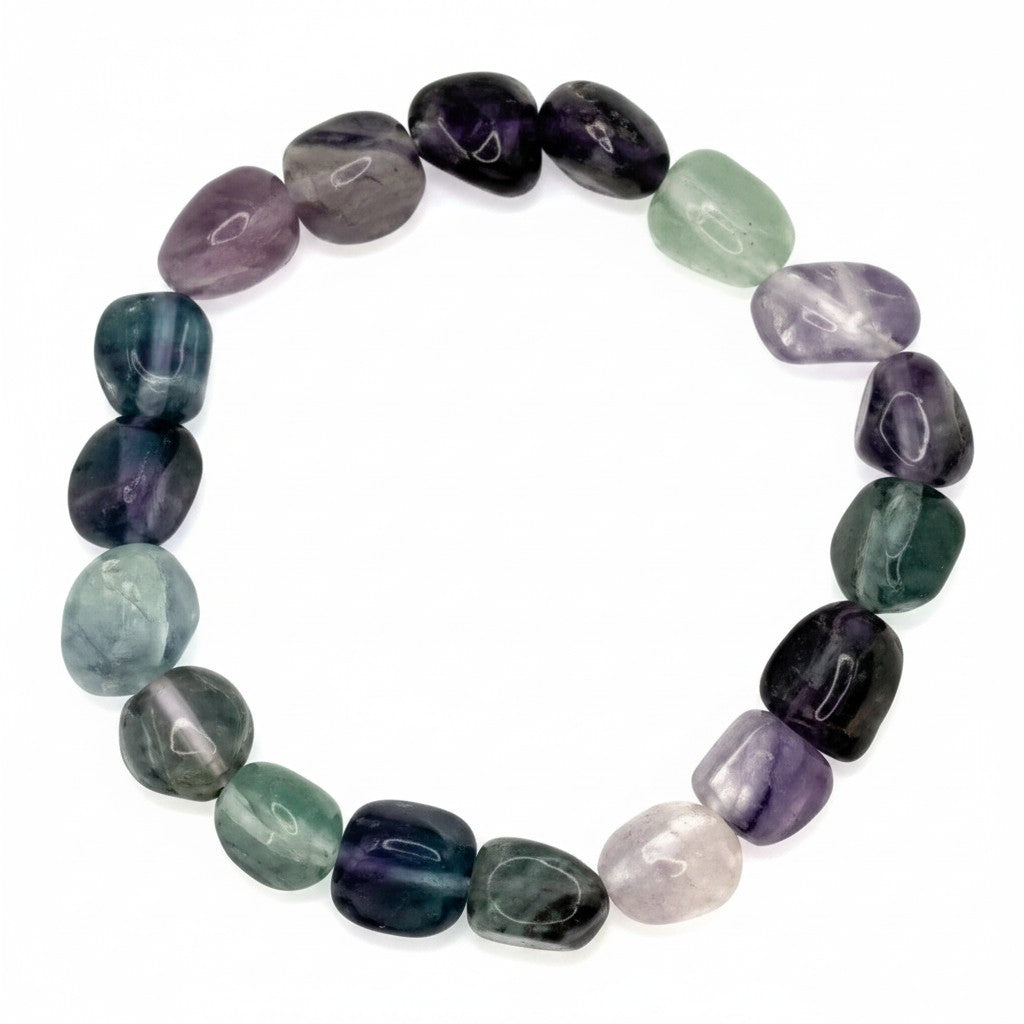 Fluorite Tumble Bead Bracelet