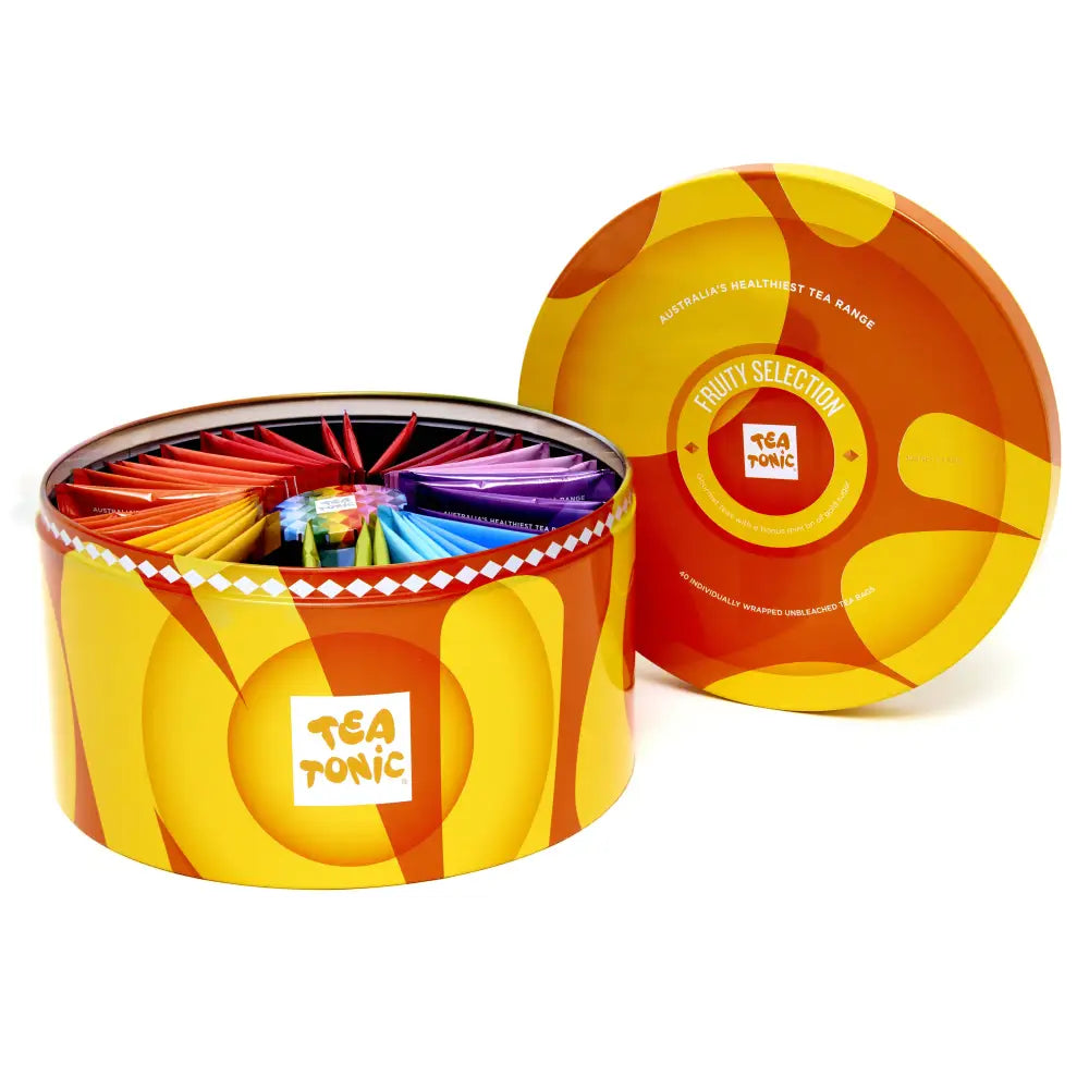 Fruity Selection Round Tin - 40 Fruity Gourmet Teas + Mini T