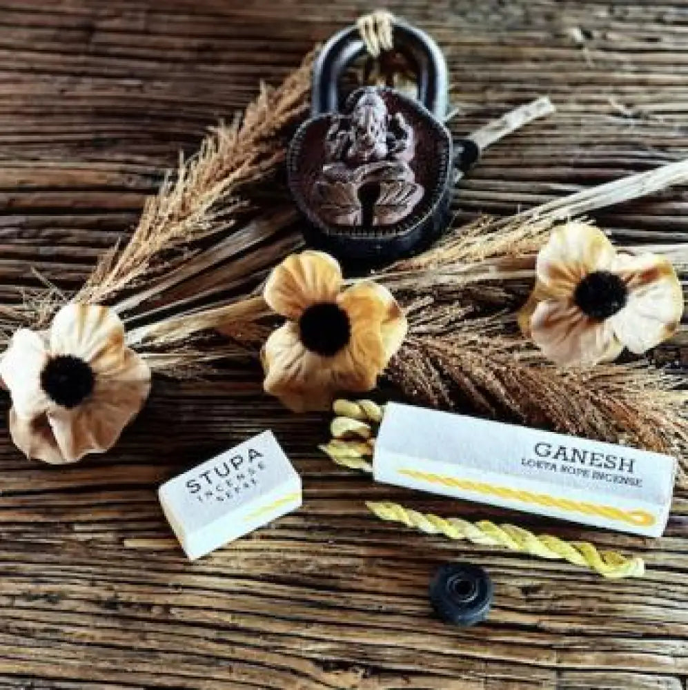 Ganesh Rope Incense- Lokta Paper Tube incense