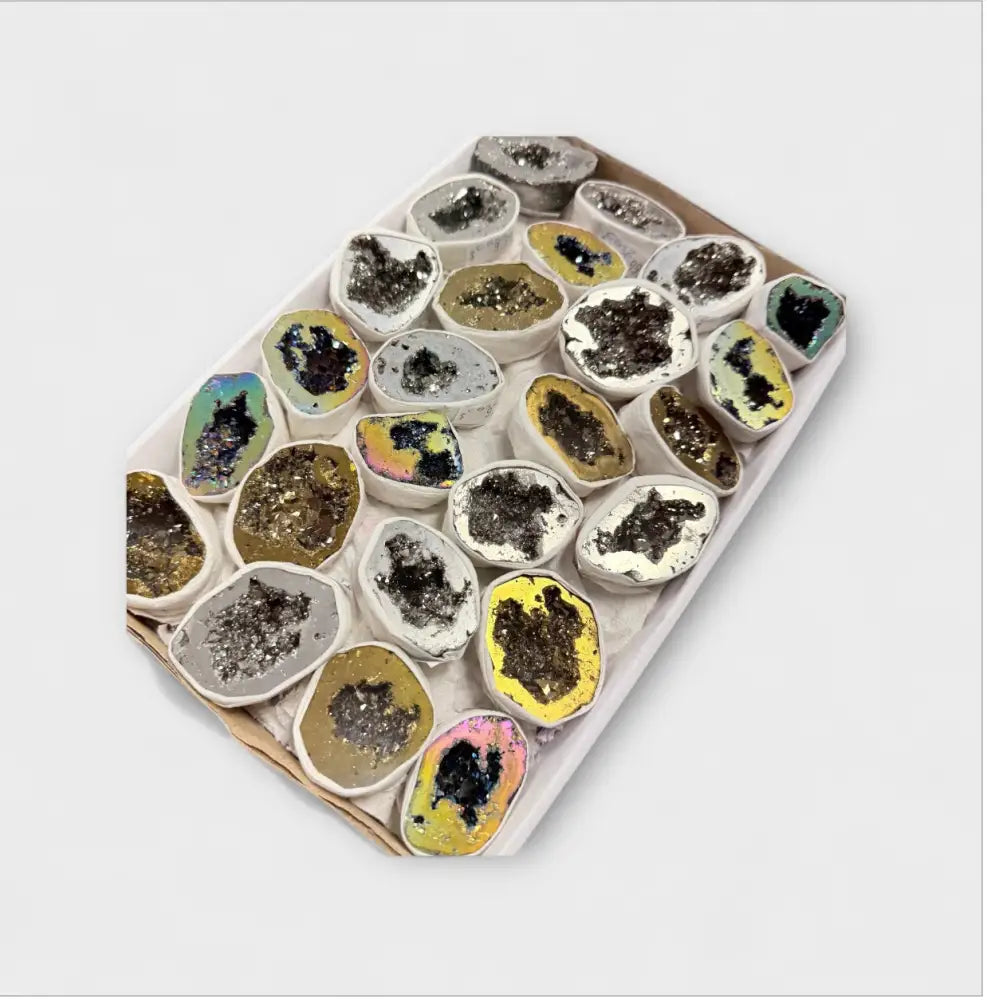 Gold Quartz Mini Geodes Crystal geodes