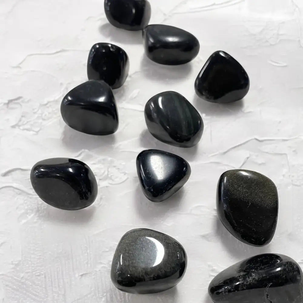 Gold Sheen Obsidian Tumble ~ Attracts Wealth & Aids Leadership Crystal tumble