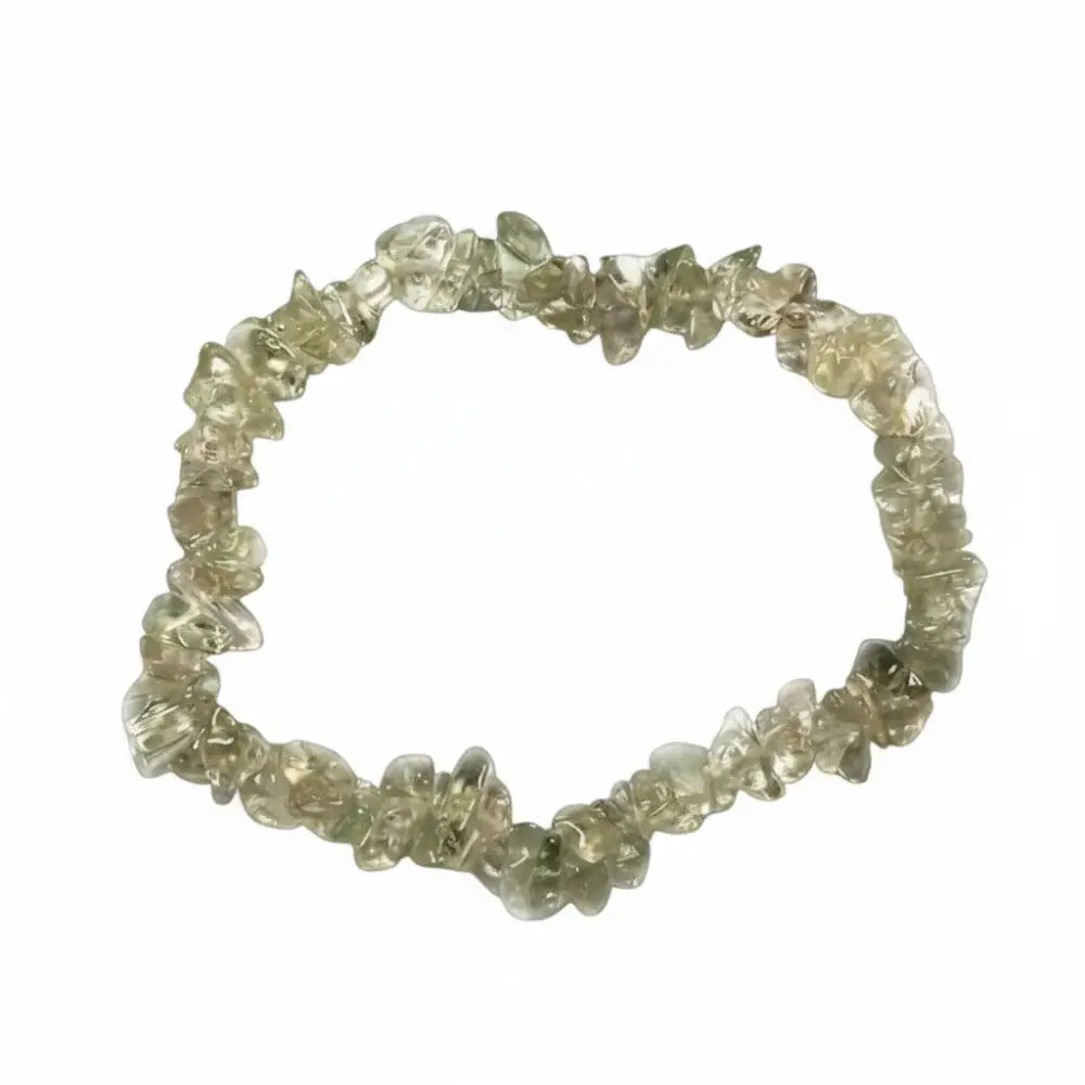 Green Amethyst Crystal Chip Bracelet Bracelet