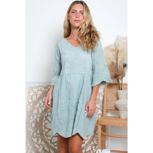 Sage Boho Dress -Sage