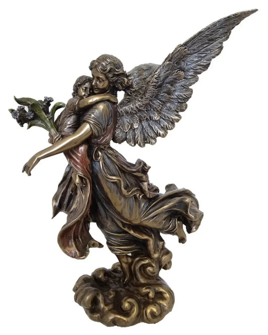 Guardian Angel with Infant Statue