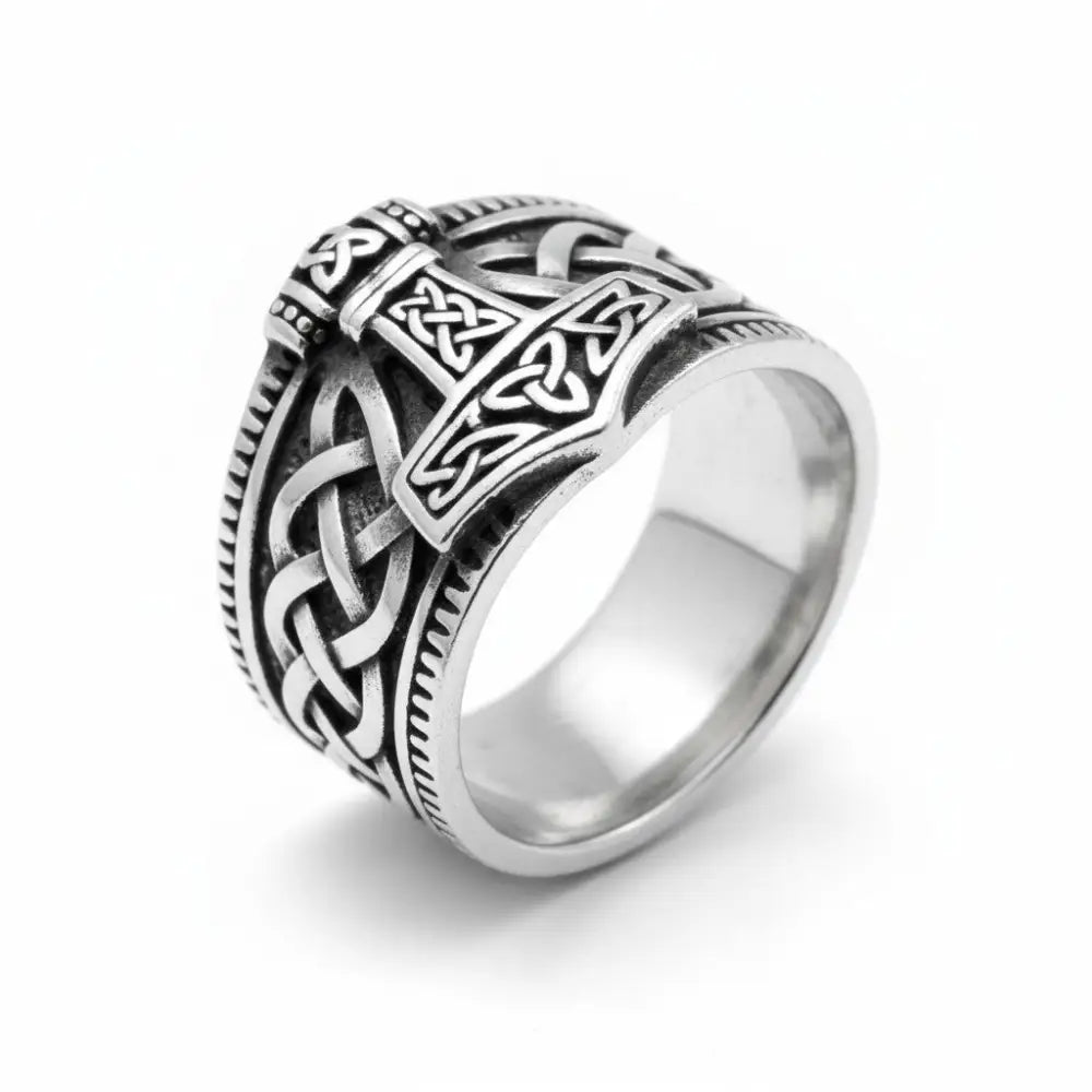 Hammer of Thor Ring in Silver Rings