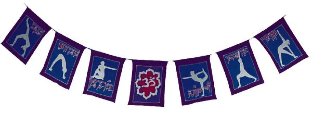 Hand Painted Yoga Flags prayer flag