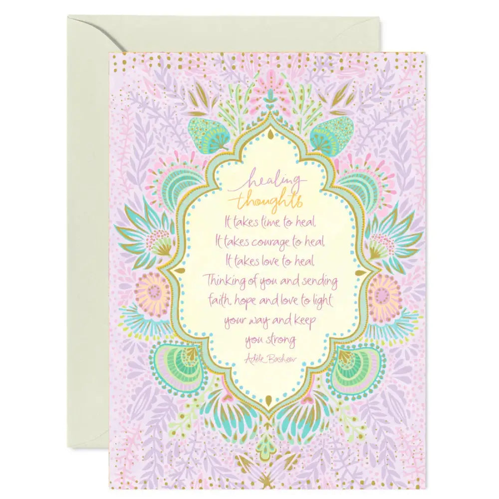 Healing Thoughts Greeting Card greeting cards