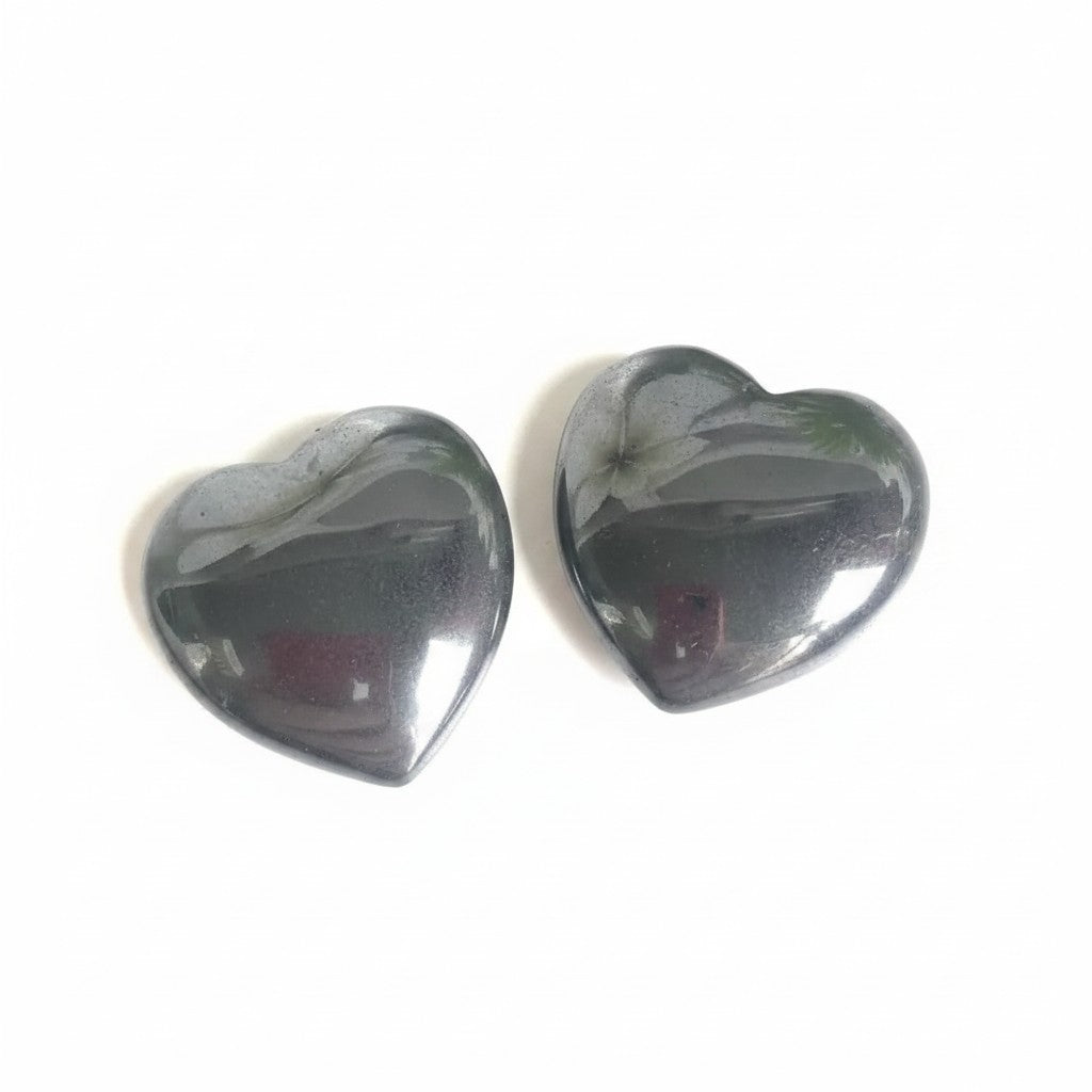 Hematite Puffy Hearts Crystal