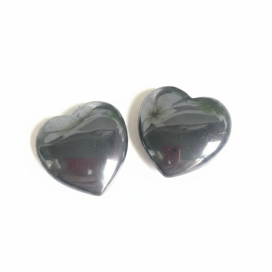 Hematite Puffy Hearts Crystal