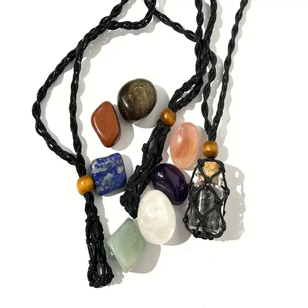 Hemp Black Macrame Necklace Necklace