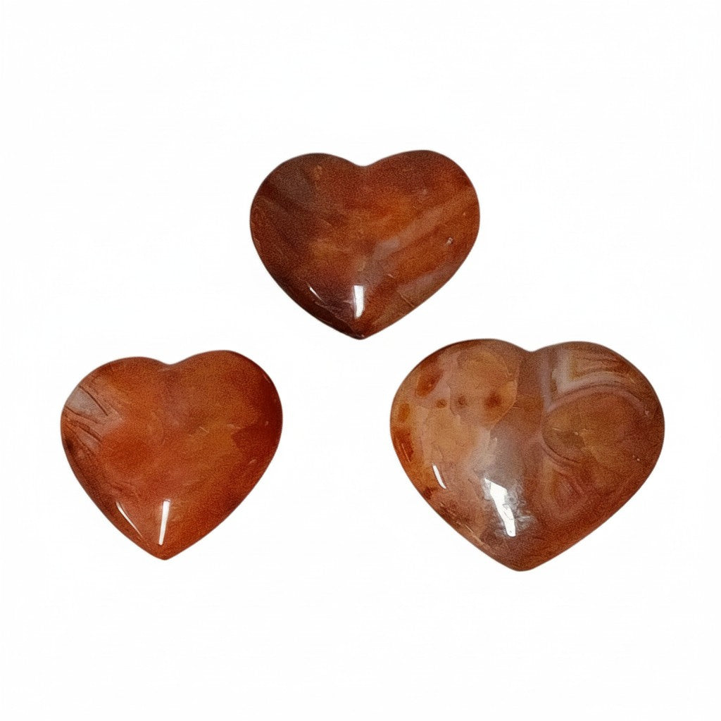 Carnelian Crystal Hearts