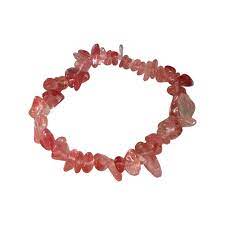 Cherry Quartz Chip Bracelet