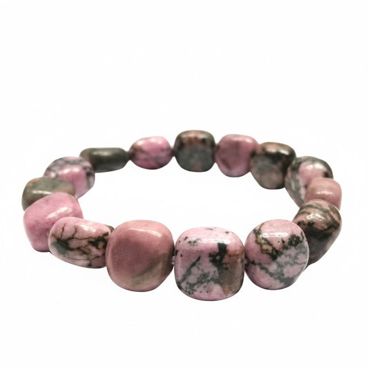 Rhodonite Tumble Bead Bracelet