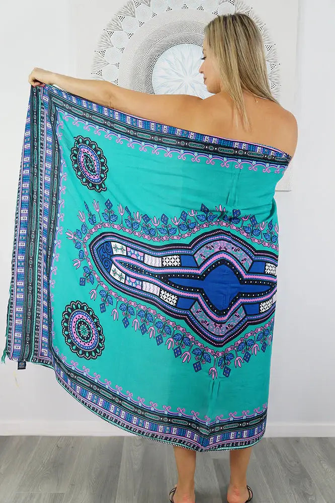 Inca Sarong Teal Sarong