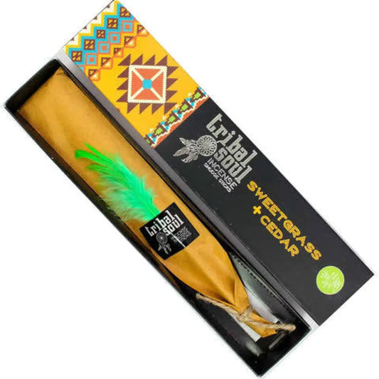 INCENSE TRIBAL SOUL CEDAR & SWEET GRASS 15GMS incense sticks