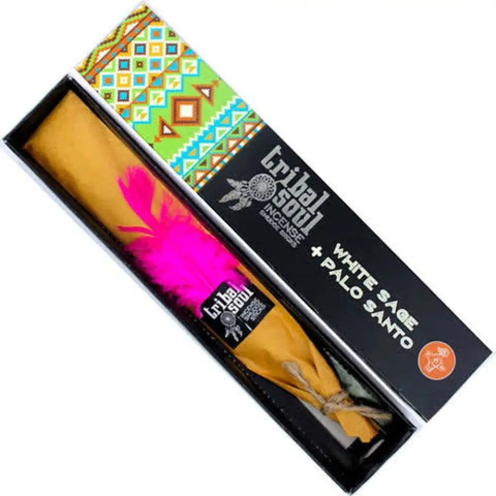 INCENSE TRIBAL SOUL WHITE SAGE & PALO SANTO 15gms incense sticks