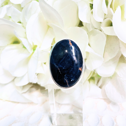 Sodalite Oval Silver Ring