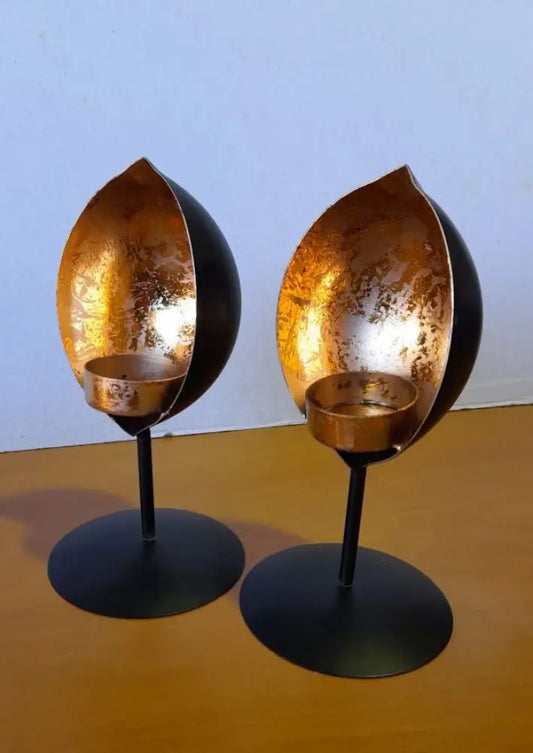 Iron tealight holder set of 2 tealight candle holder