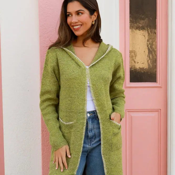 Jade Cardigan Kirra with Hood Large Cardigan