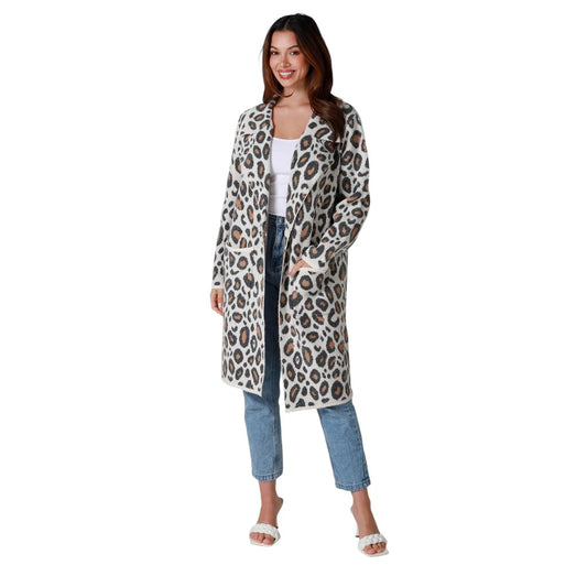 Leopard Print Cardi Knit