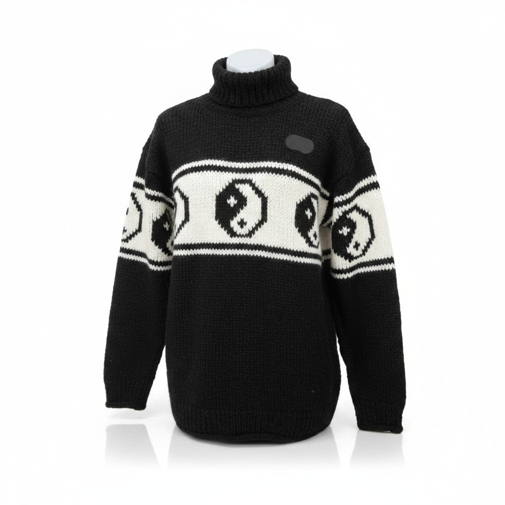 WOOL YIN & YANG JUMPER - Boho Tibetan